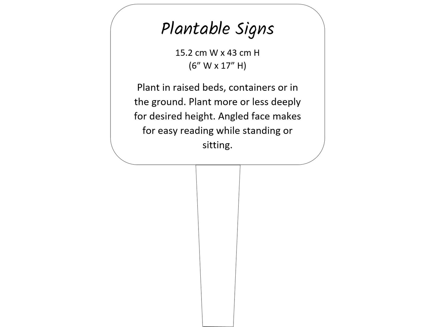 6 Hands-on Gardening Signs with Stakes