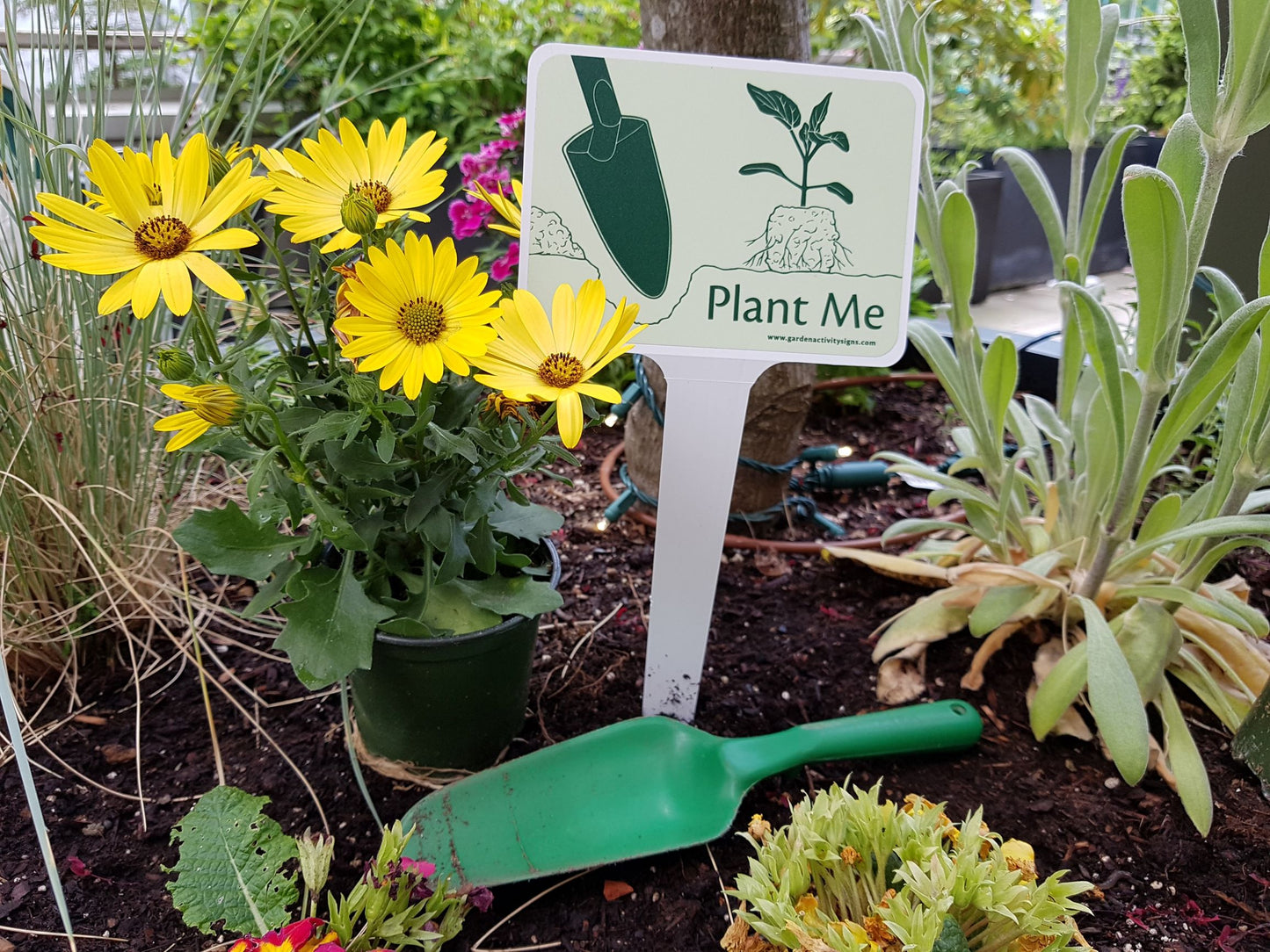 6 Hands-on Gardening Signs with Stakes