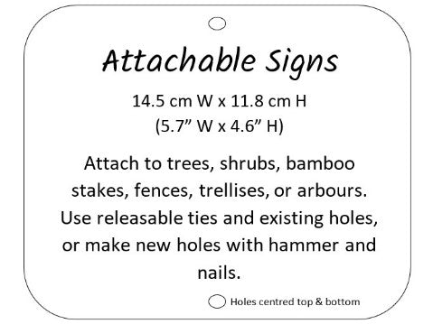 6 Attachable Sensory Garden Signs